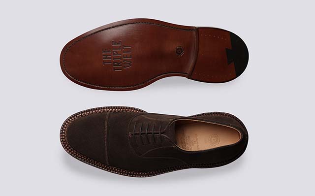 Grenson Gresham Mens Formal Shoes in Brown Suede GRS113512